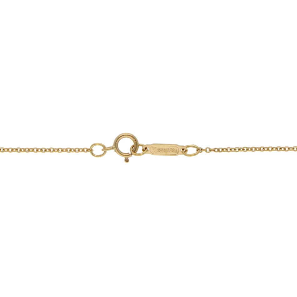 Vintage Tiffany & Co. Kiss Around Pearl Necklace in Yellow Gold