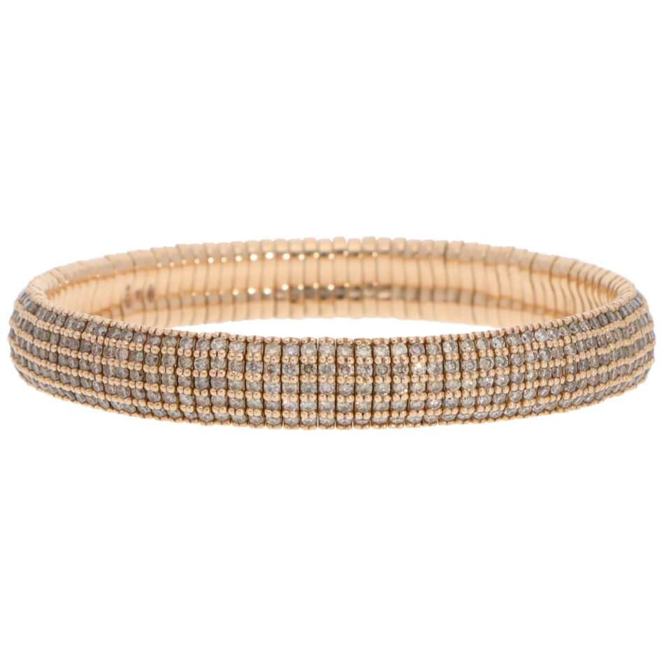 Contemporary Diamond Flex Bracelet in Rose Gold