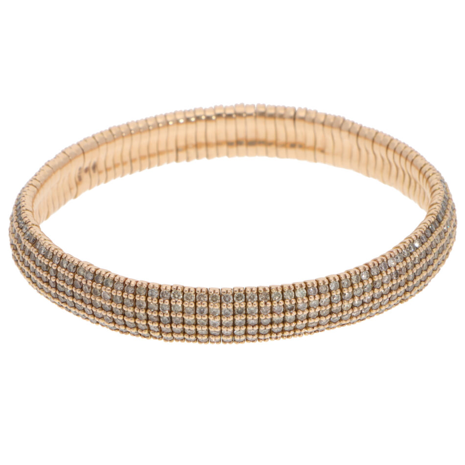 Contemporary Diamond Flex Bracelet in Rose Gold