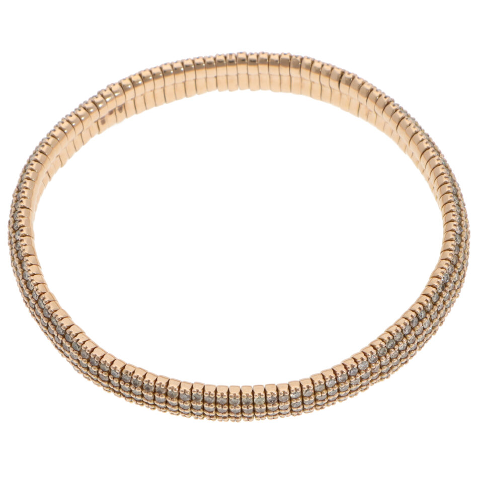 Contemporary Diamond Flex Bracelet in Rose Gold