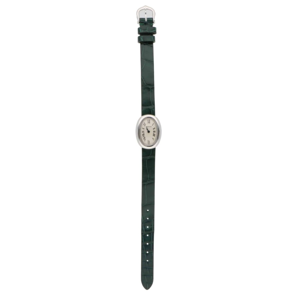 Vintage Cartier Mini Baignoire White Gold Quartz Watch