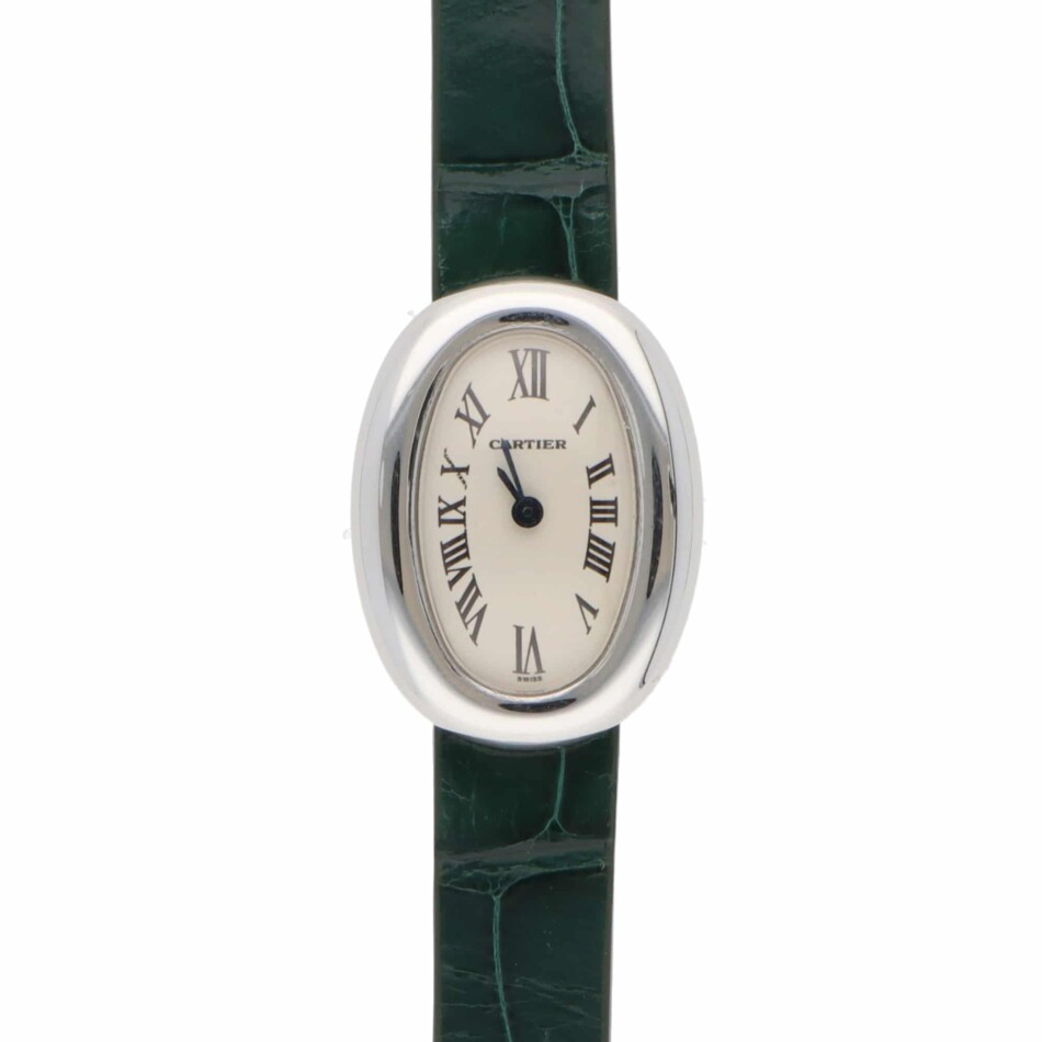 Vintage Cartier Mini Baignoire White Gold Quartz Watch