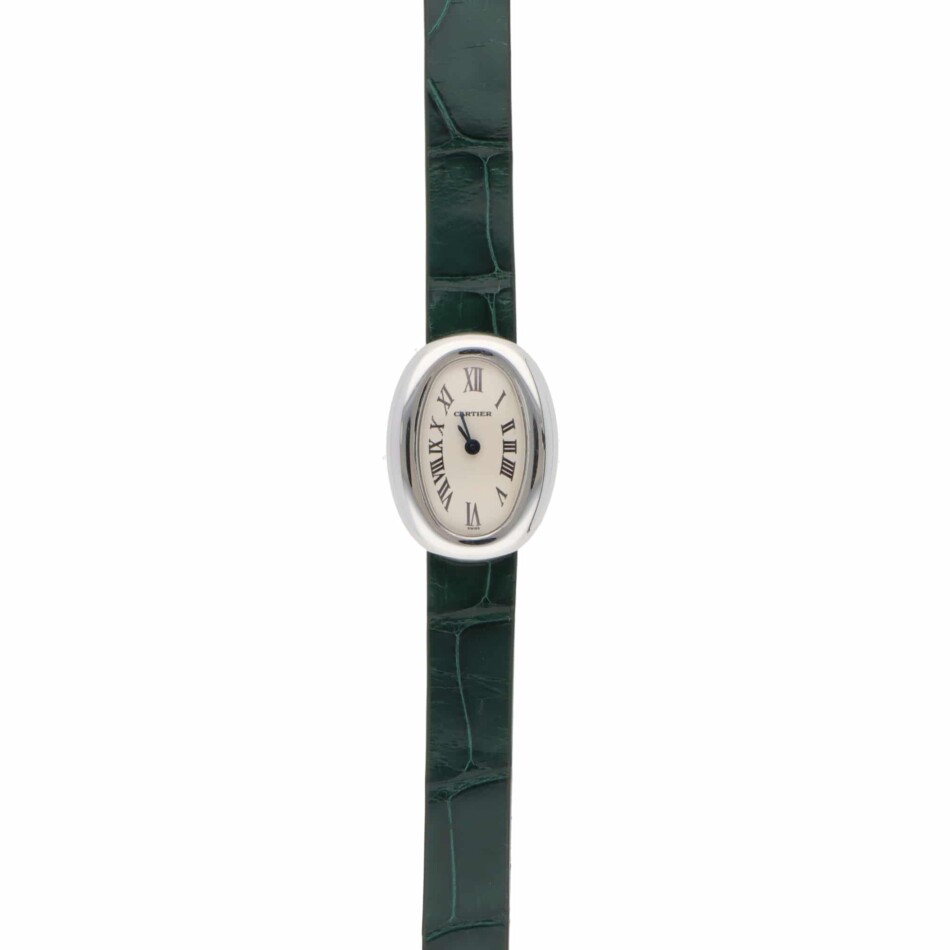 Vintage Cartier Mini Baignoire White Gold Quartz Watch