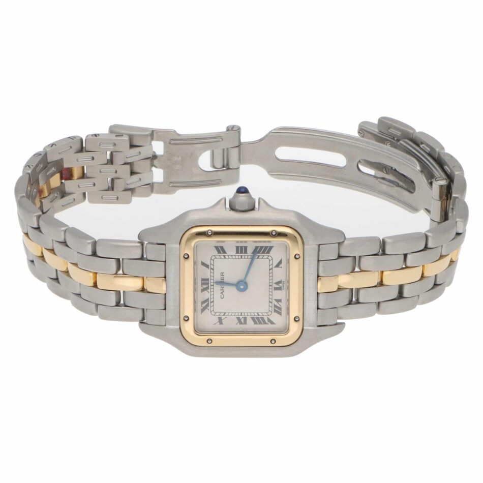Vintage Cartier Panthere Steel and 1 Row Gold Watch