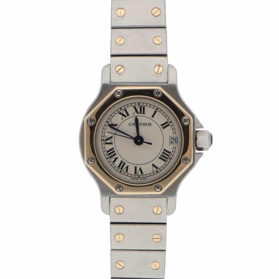 Vintage Cartier Santos Ronde Steel and Gold watch
