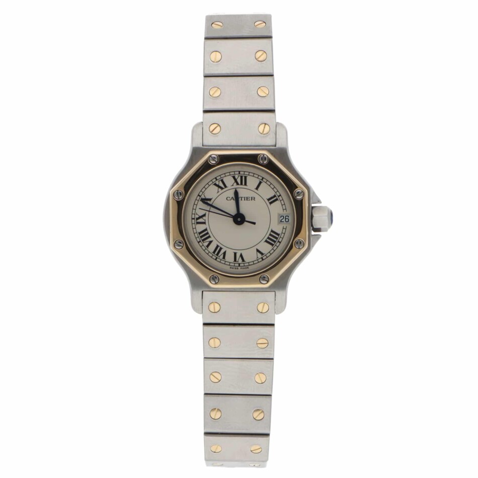Vintage Cartier Santos Ronde Steel and Gold watch