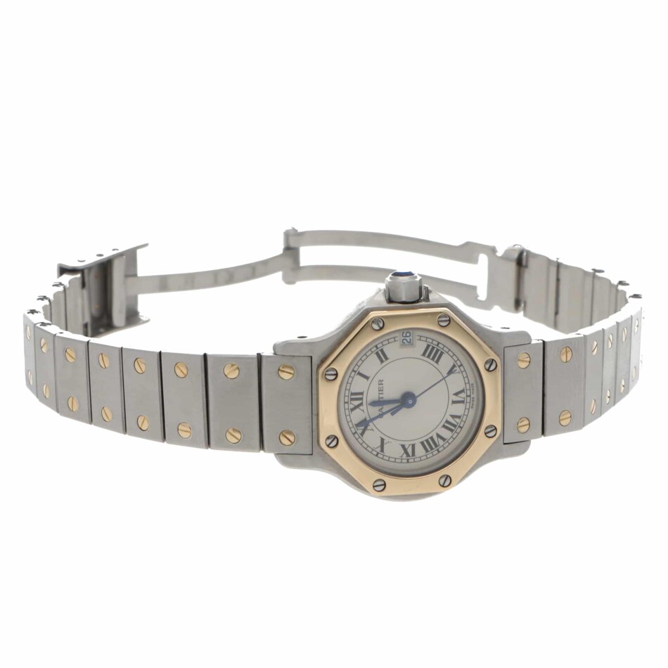 Vintage Cartier Santos Ronde Steel and Gold watch