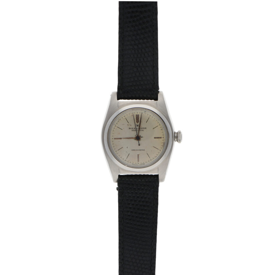 Vintage 1943 Rolex Oyster Bubble Back Steel Automatic Watch