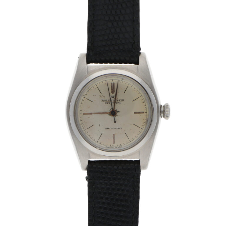 Vintage 1943 Rolex Oyster Bubble Back Steel Automatic Watch