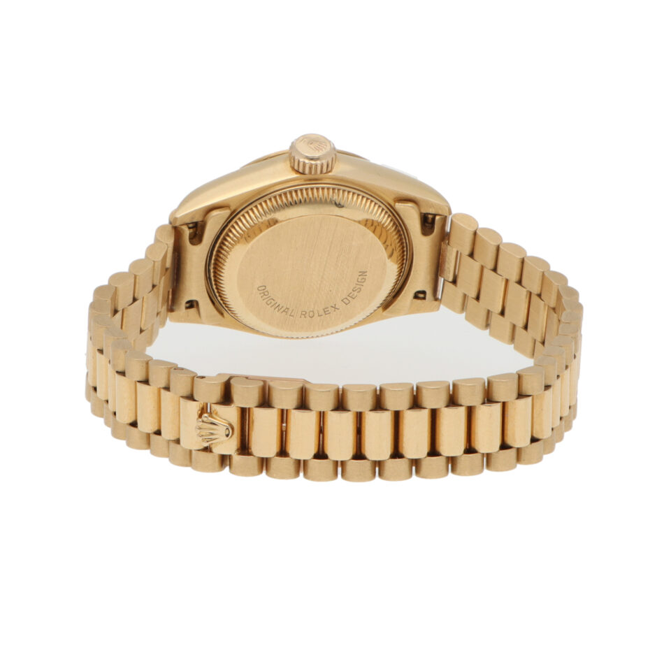 Vintage 1991 Rolex Datejust Gold Ruby and Diamond Dial Watch