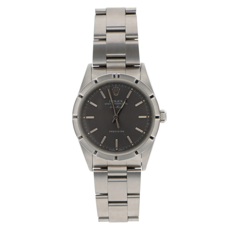 Vintage 1991 Rolex Air King Precision Watch Grey 34mm Dial