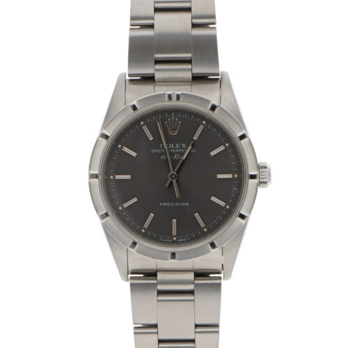 Vintage 1991 Rolex Air King Precision Watch Grey 34mm Dial