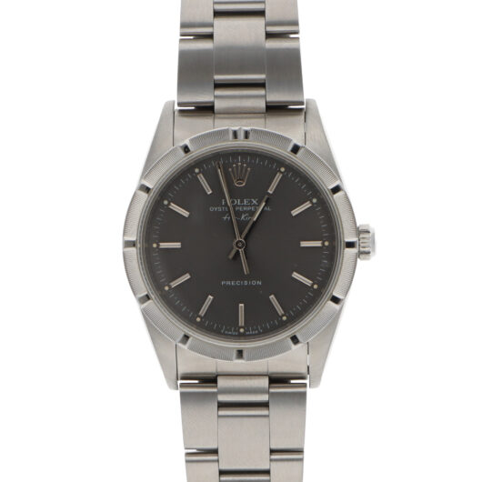 Vintage 1991 Rolex Air King Precision Watch Grey 34mm Dial