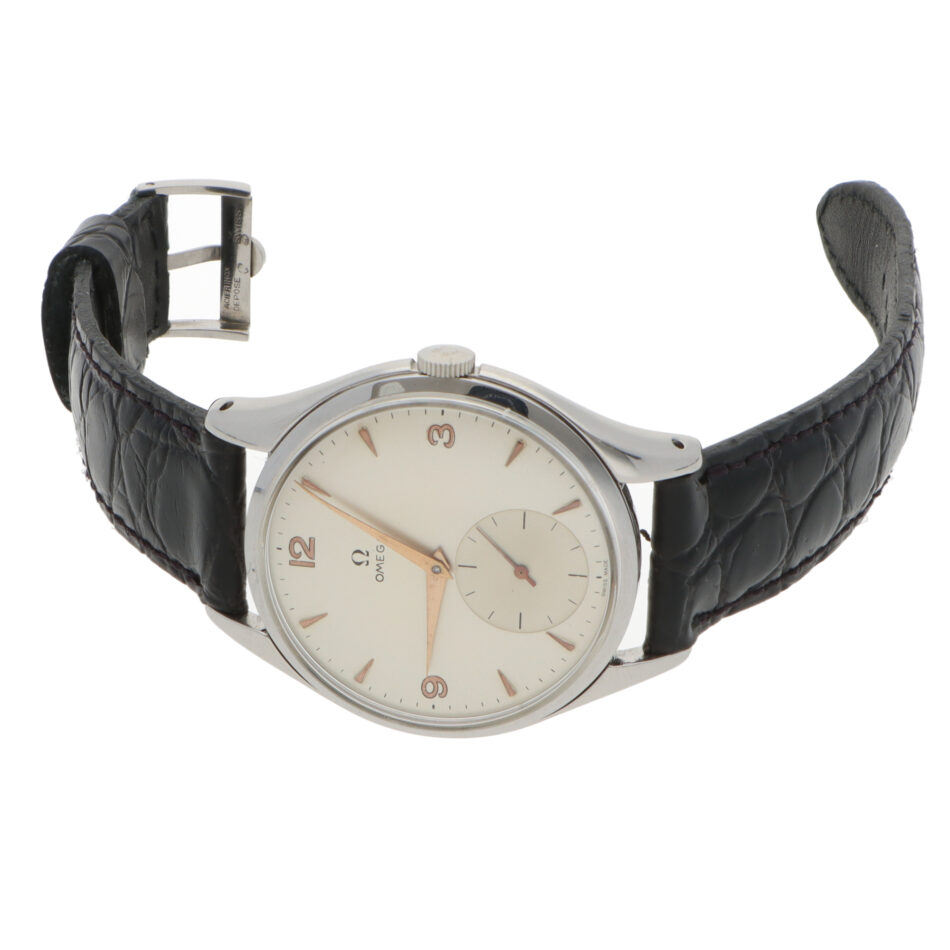 Vintage 1955 Omega Jumbo Stainless Steel Manual Wind Watch