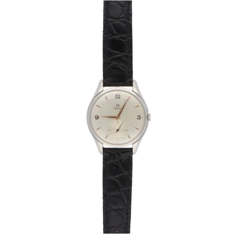 Vintage 1955 Omega Jumbo Stainless Steel Manual Wind Watch