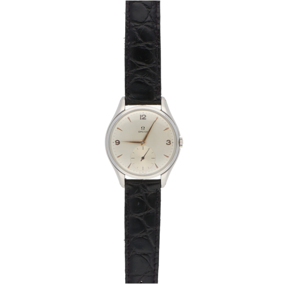 Vintage 1955 Omega Jumbo Stainless Steel Manual Wind Watch