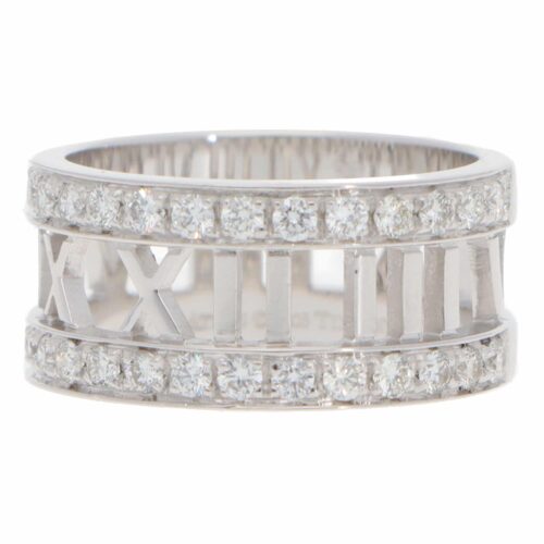 Vintage Tiffany & Co. Atlas Diamond Openwork Ring in White Gold
