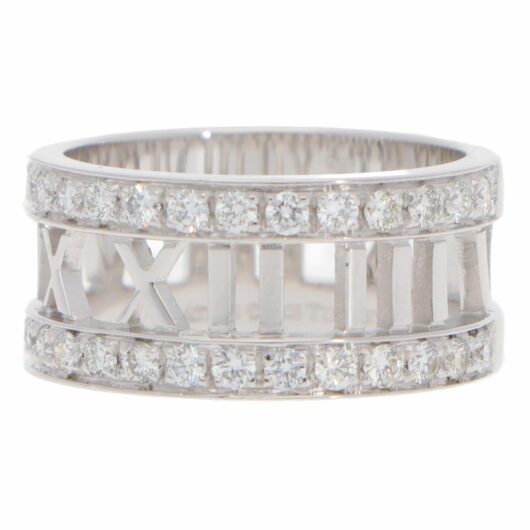 Vintage Tiffany & Co. Atlas Diamond Openwork Ring in White Gold