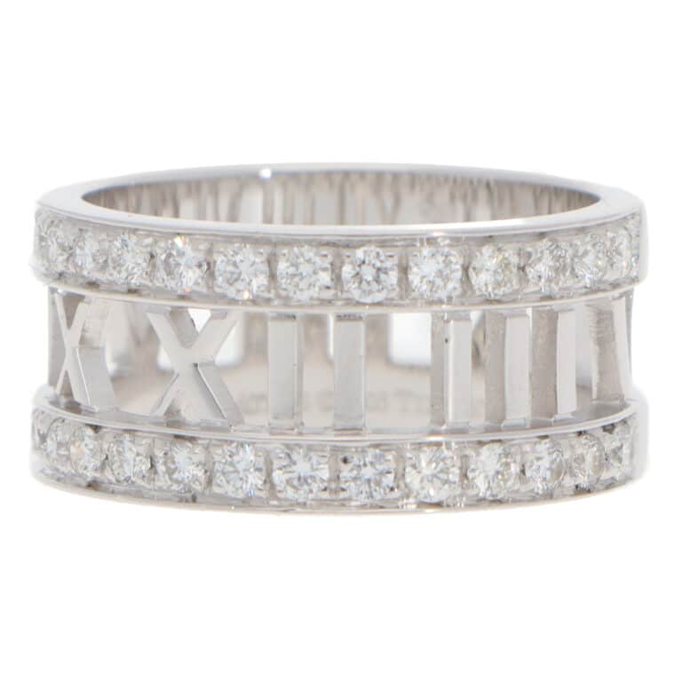 Vintage Tiffany & Co. Atlas Diamond Openwork Ring in White Gold