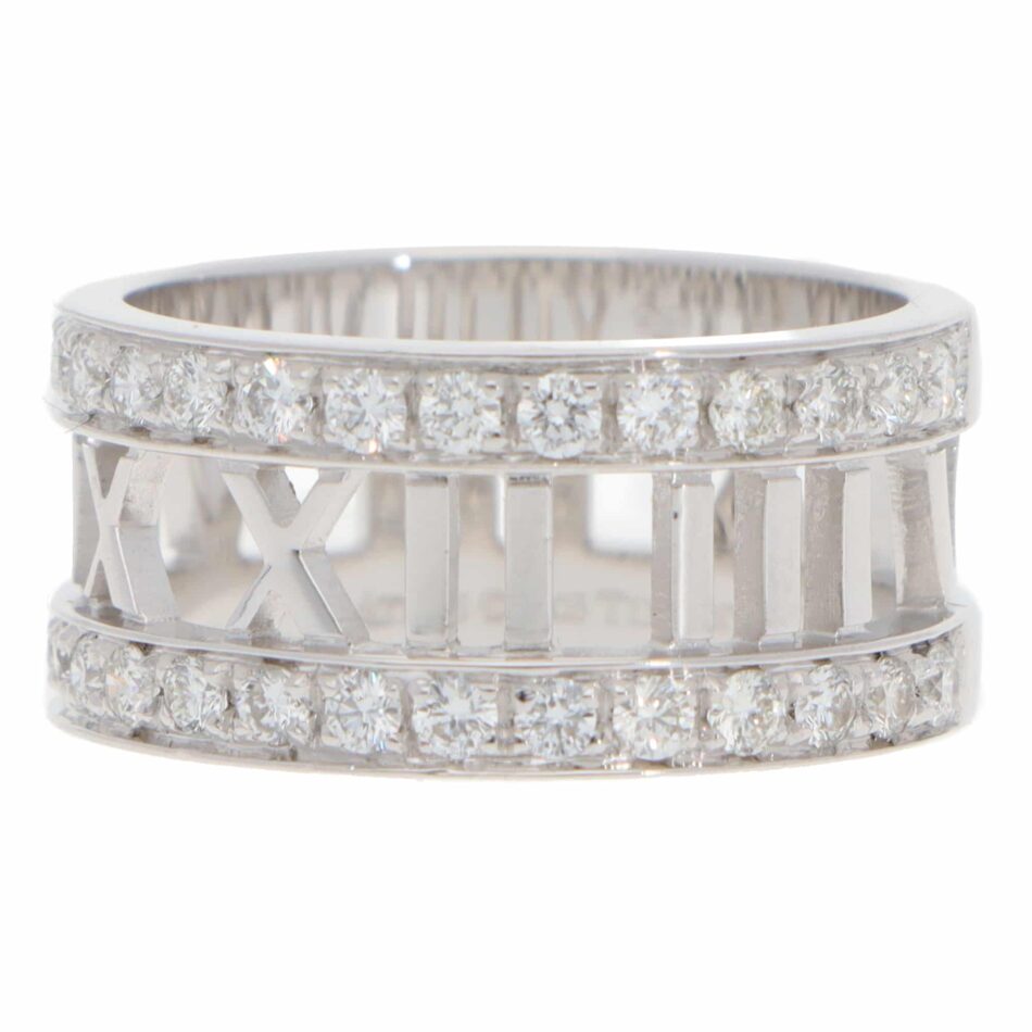 Vintage Tiffany & Co. Atlas Diamond Openwork Ring in White Gold