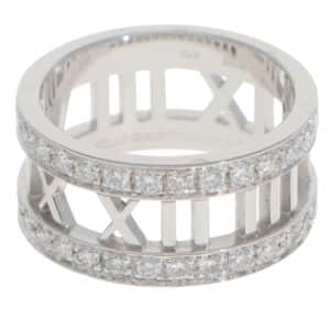 Vintage Tiffany & Co. Atlas Diamond Openwork Ring in White Gold