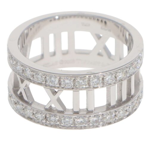 Vintage Tiffany & Co. Atlas Diamond Openwork Ring in White Gold