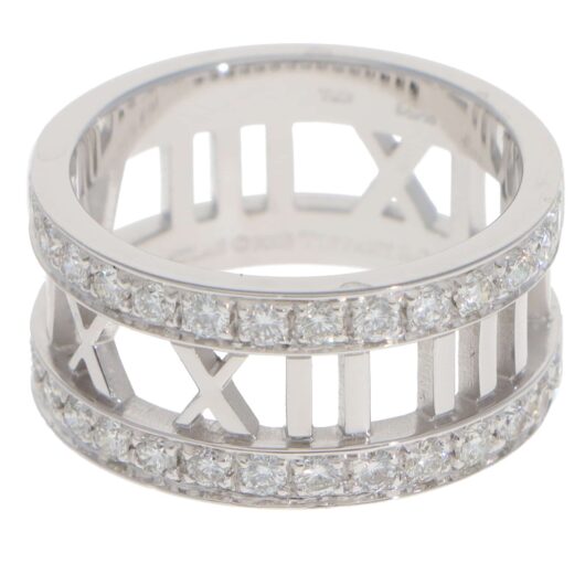 Vintage Tiffany & Co. Atlas Diamond Openwork Ring in White Gold