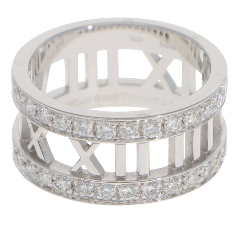 Vintage Tiffany & Co. Atlas Diamond Openwork Ring in White Gold