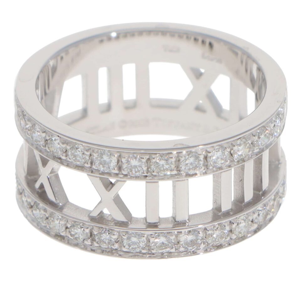 Vintage Tiffany & Co. Atlas Diamond Openwork Ring in White Gold