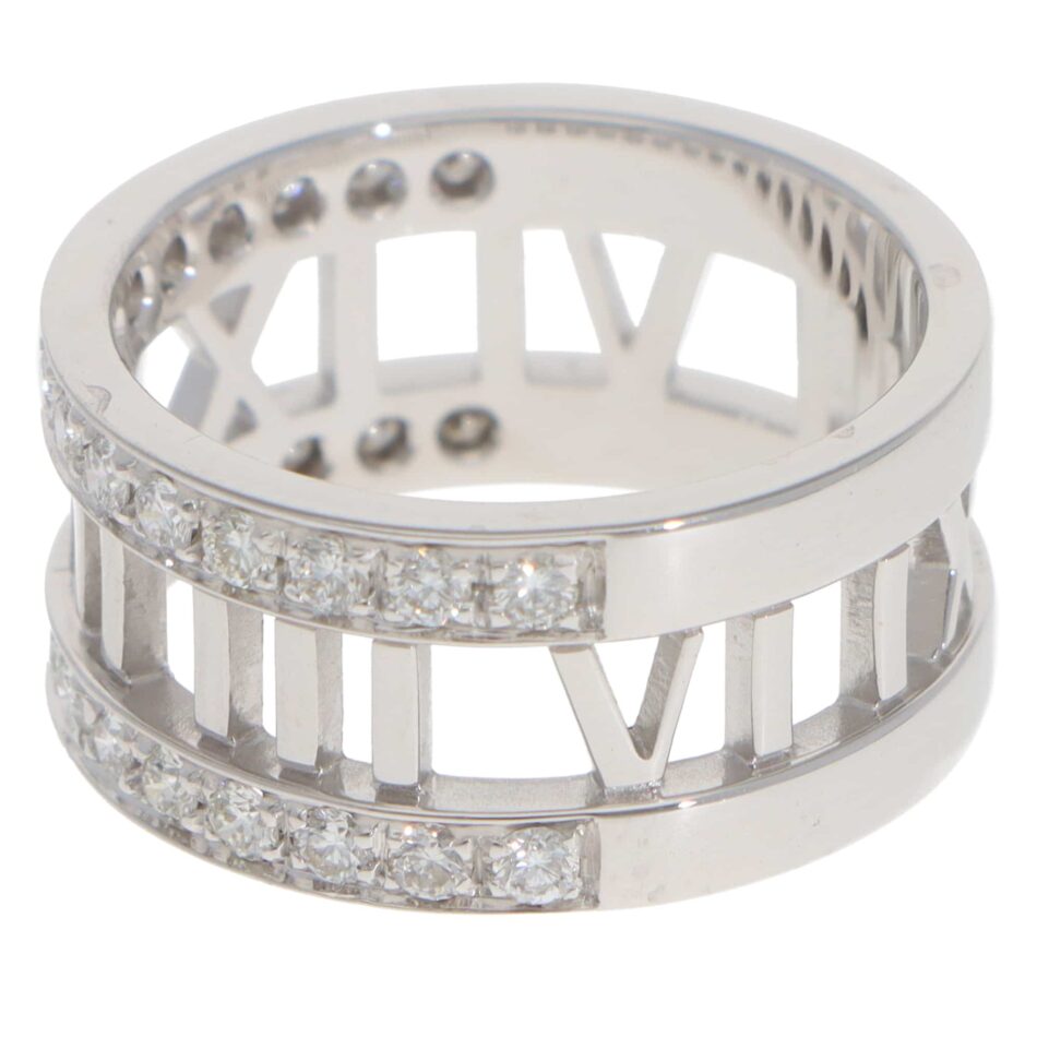 Vintage Tiffany & Co. Atlas Diamond Openwork Ring in White Gold