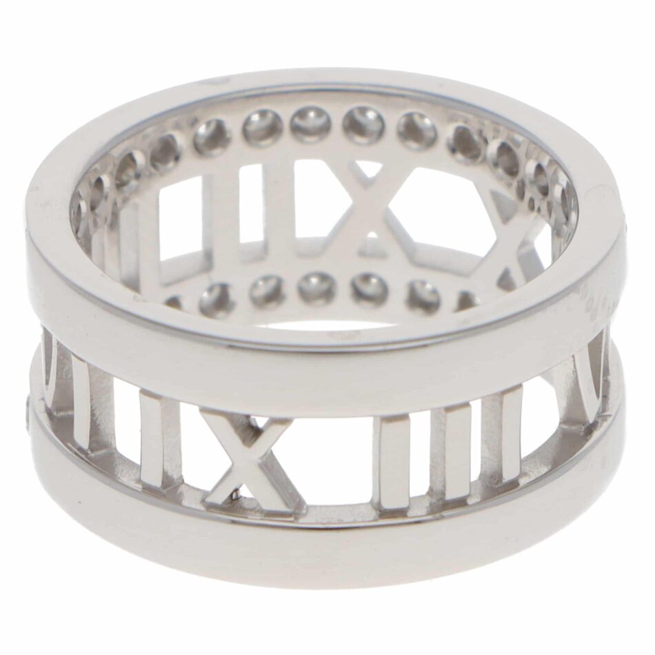 Vintage Tiffany & Co. Atlas Diamond Openwork Ring in White Gold
