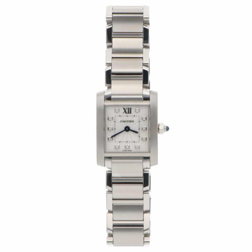 Vintage Cartier Tank Francaise Stainless Steel with Diamond Dial