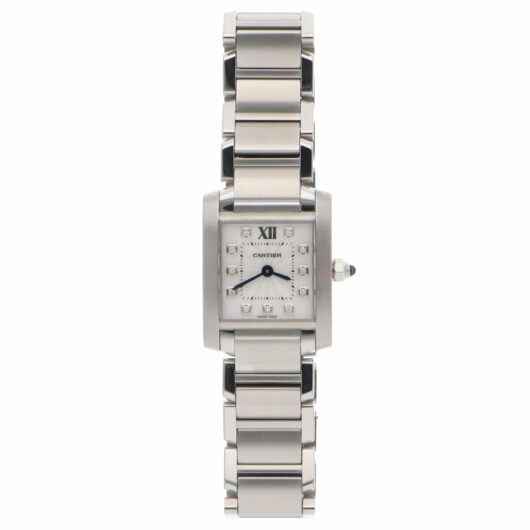 Vintage Cartier Tank Francaise Stainless Steel with Diamond Dial