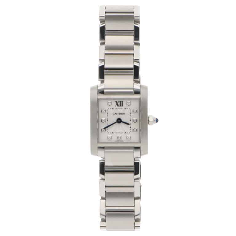 Vintage Cartier Tank Francaise Stainless Steel with Diamond Dial