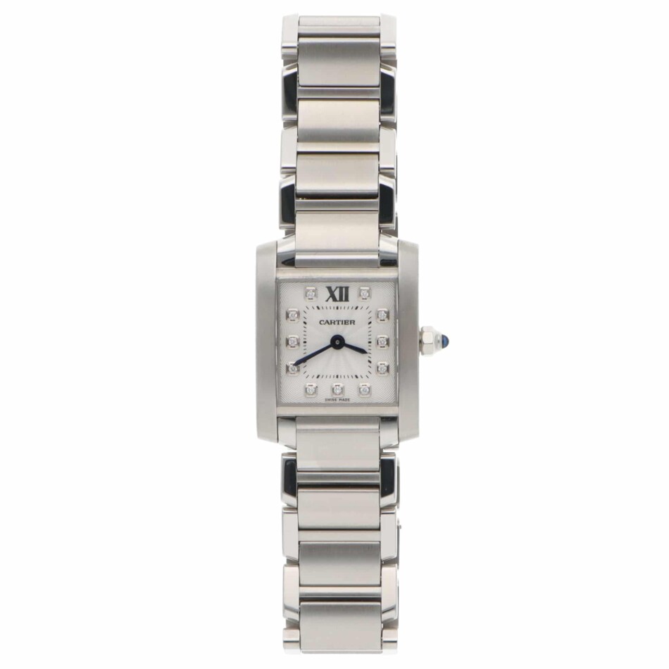 Vintage Cartier Tank Francaise Stainless Steel with Diamond Dial