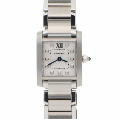 Vintage Cartier Tank Francaise Stainless Steel with Diamond Dial