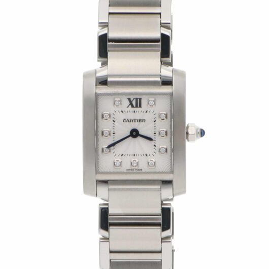 Vintage Cartier Tank Francaise Stainless Steel with Diamond Dial