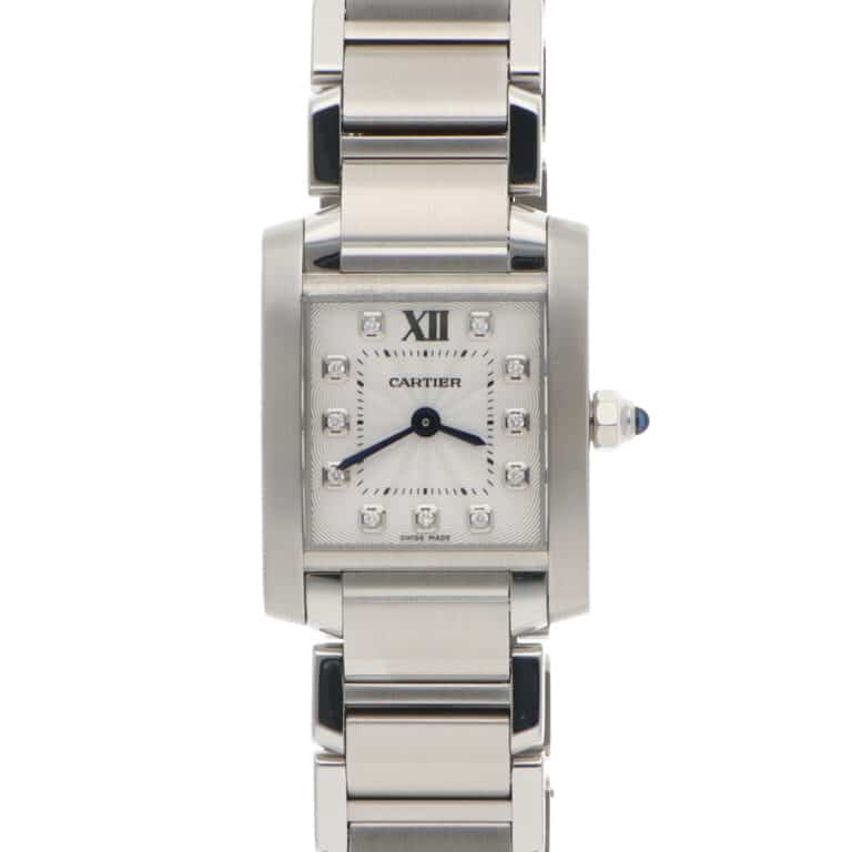 Vintage Cartier Tank Francaise Stainless Steel with Diamond Dial