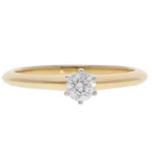 Vintage Tiffany & Co. 0.22ct Certified Diamond Solitaire Ring