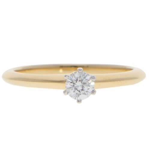 Vintage Tiffany & Co. 0.22ct Certified Diamond Solitaire Ring