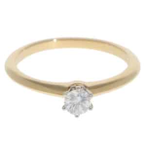 Vintage Tiffany & Co. 0.22ct Certified Diamond Solitaire Ring