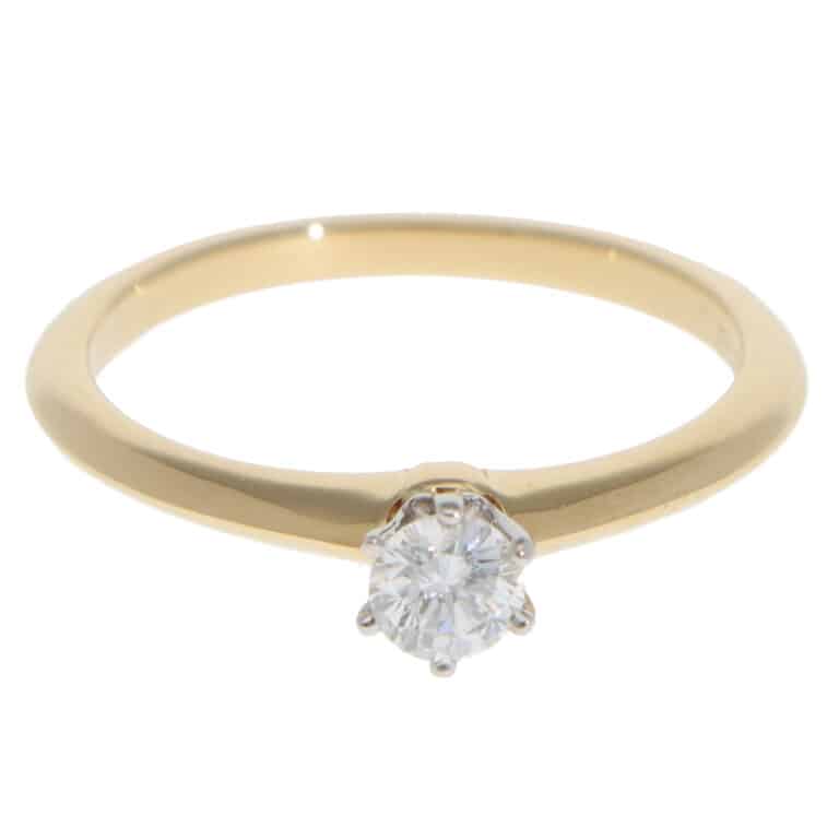 Vintage Tiffany & Co. 0.22ct Certified Diamond Solitaire Ring