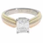 Vintage Cartier GIA Certified 1.50ct Diamond Trinity Ring