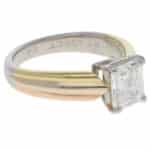 Vintage Cartier GIA Certified 1.50ct Diamond Trinity Ring