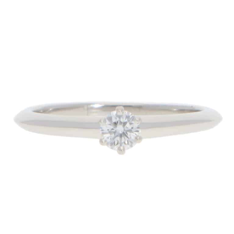 Vintage Tiffany & Co. 0.20ct Certified Diamond Solitaire Ring