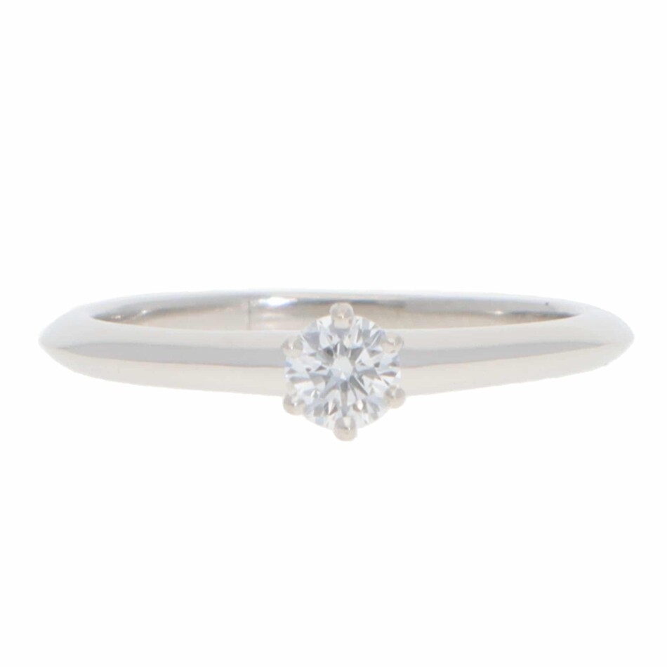 Vintage Tiffany & Co. 0.20ct Certified Diamond Solitaire Ring