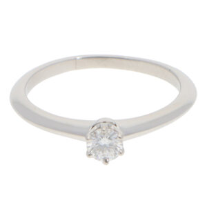 Vintage Tiffany & Co. 0.20ct Certified Diamond Solitaire Ring
