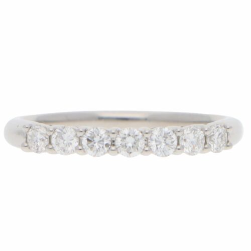 Contemporary 0.41ct Diamond Half Eternity Ring in Platinum