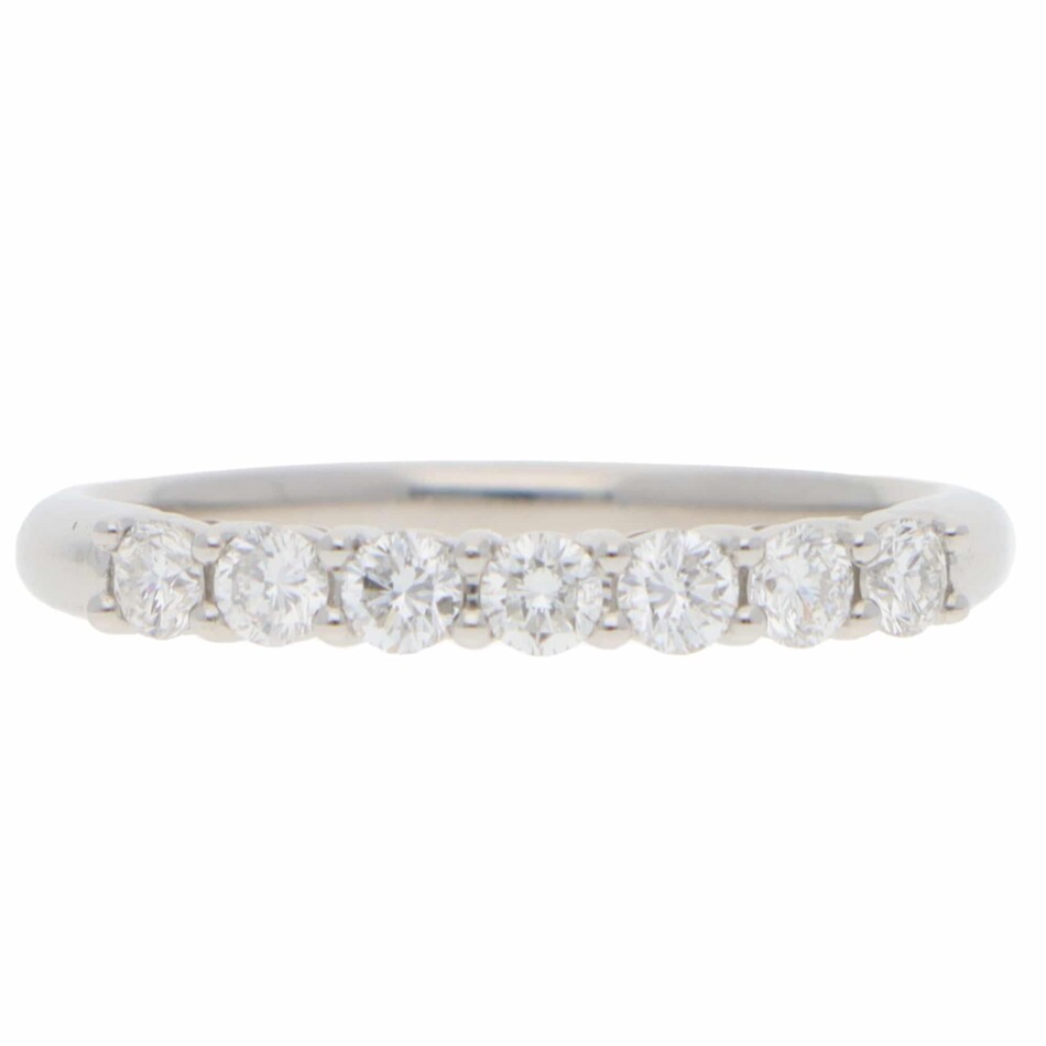 Contemporary 0.41ct Diamond Half Eternity Ring in Platinum