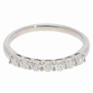 Contemporary 0.41ct Diamond Half Eternity Ring in Platinum